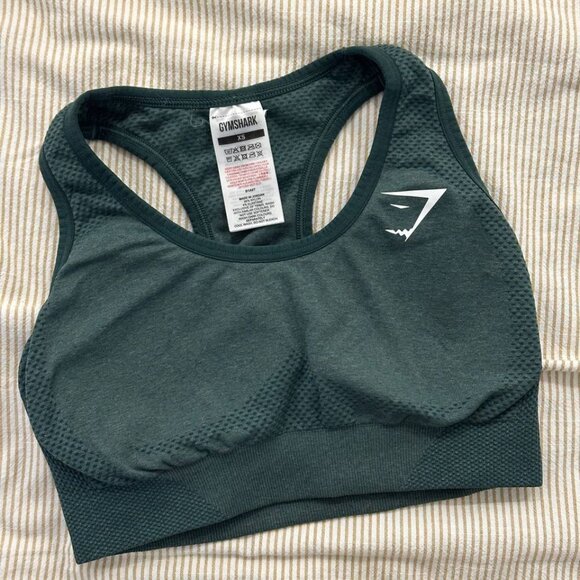 Gymshark Vital Sports Bra in Dark Green - Picture 1 of 3